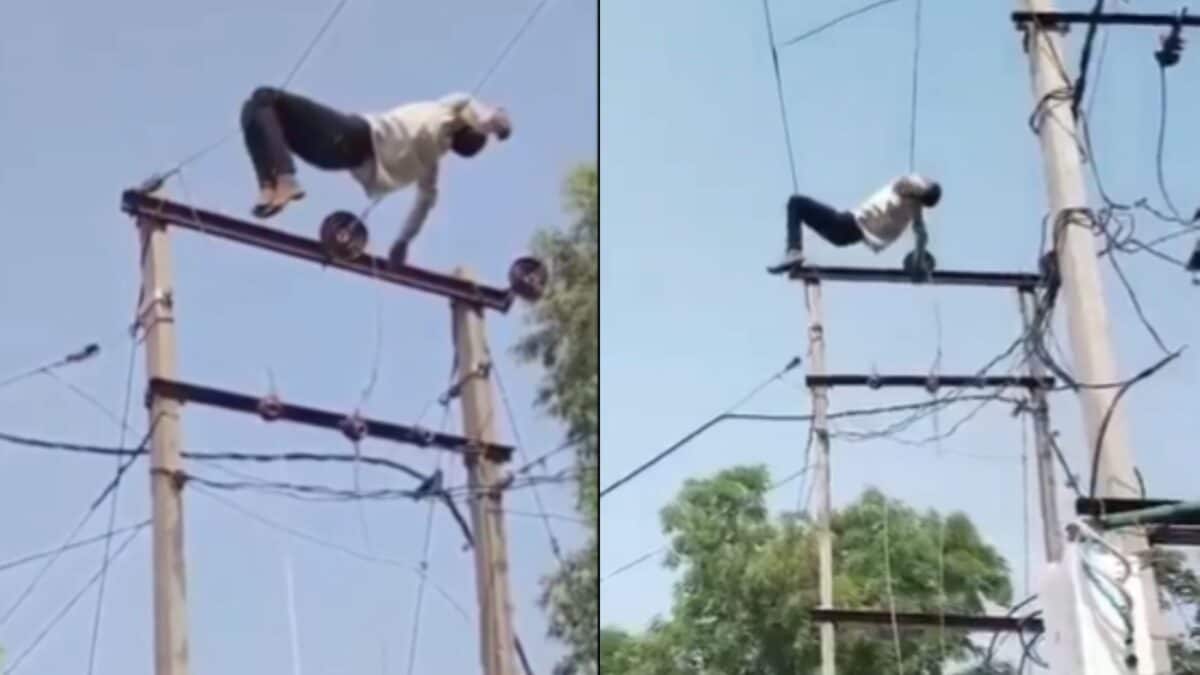 Drunk Man Climbs 11,000-Volt Power Line In UP, Here's What Happened Next