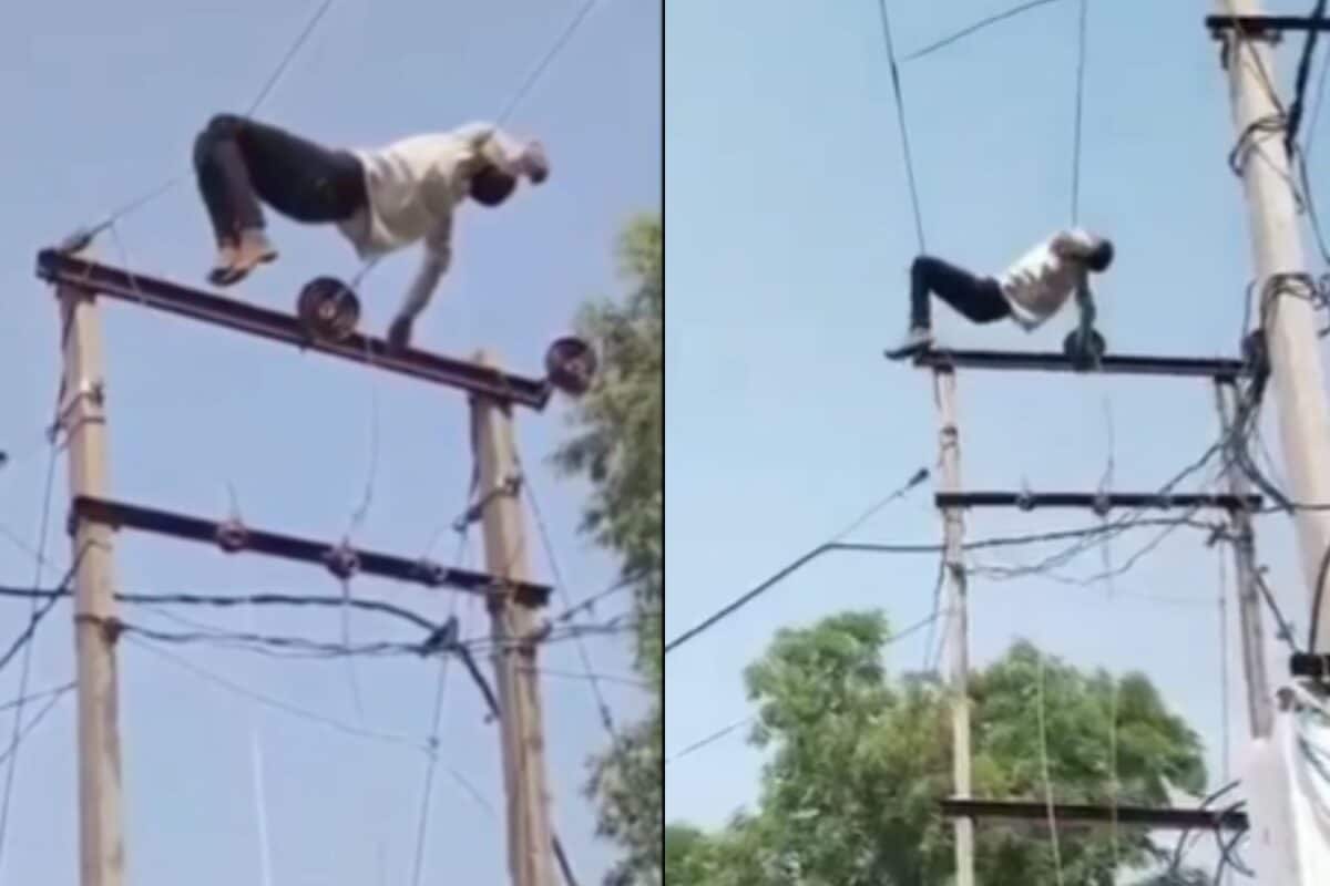 Drunk Man Climbs 11,000-Volt Power Line In UP, Here's What Happened Next