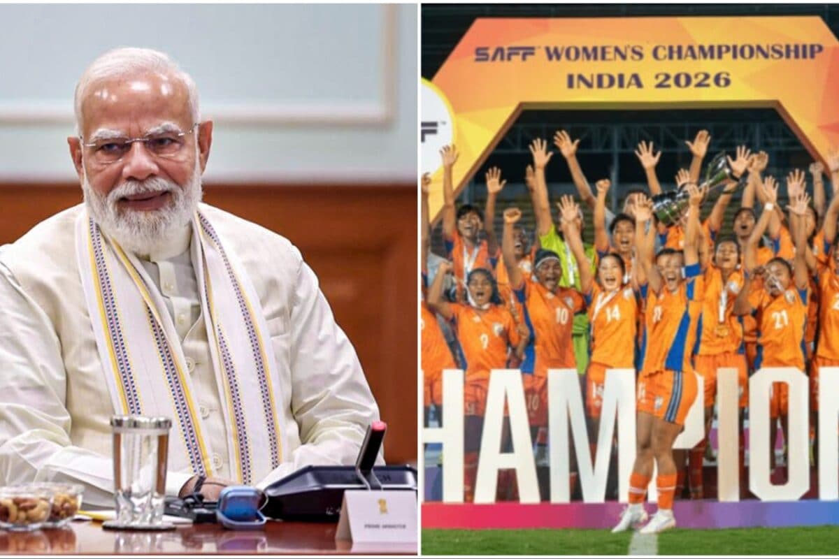 PM Hails Indian Women's Football Team On SAFF Championship 2