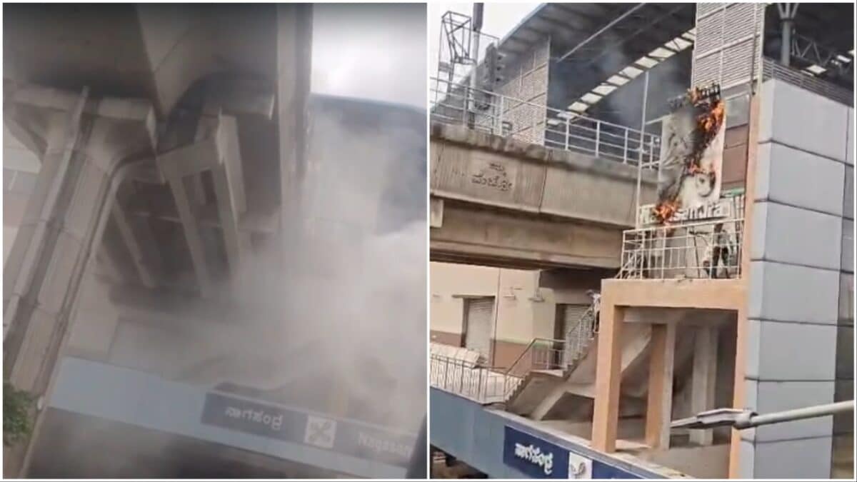 Fire At Bengaluru's Nagasandra Metro Station; Namma Metro Services Unaffected