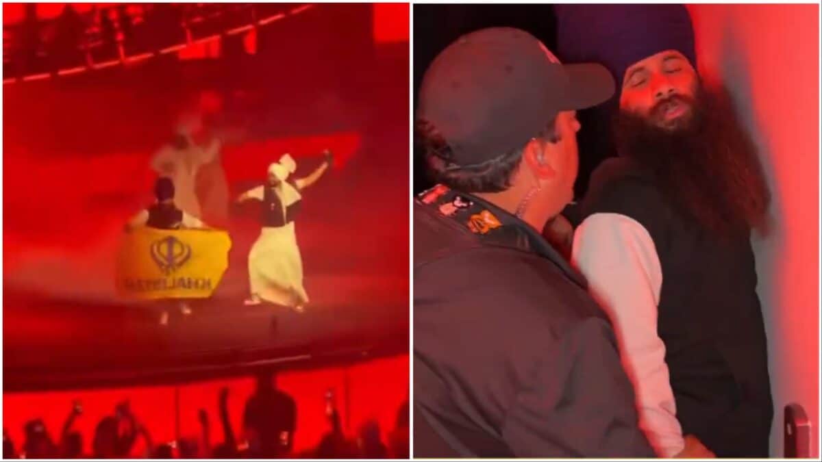 Pro-Khalistan Protester Storms Diljit Dosanjh's Concert Stage In San Francisco, Arrested | Video