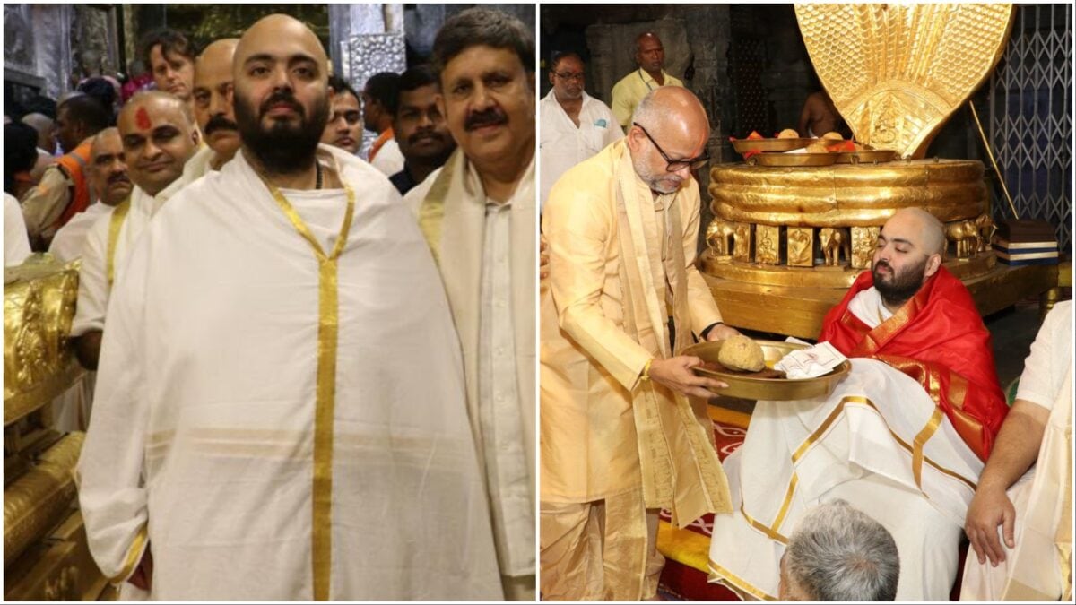 Anant Ambani Visits Tirumala Temple, Announces Donation Of 25 Electric Buses For Tirupati Devasthanams