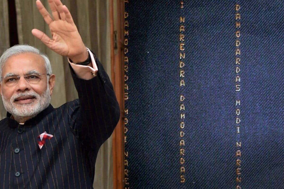 Throwback: When PM Modi Donned A Monogrammed Suit 