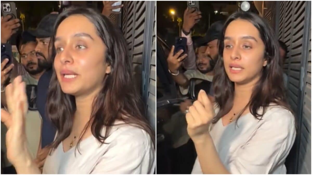 Shraddha Kapoor Appears Irked As Paparazzi Swarm Her, Politely Says ‘Thoda Peeche Jaana Padega’