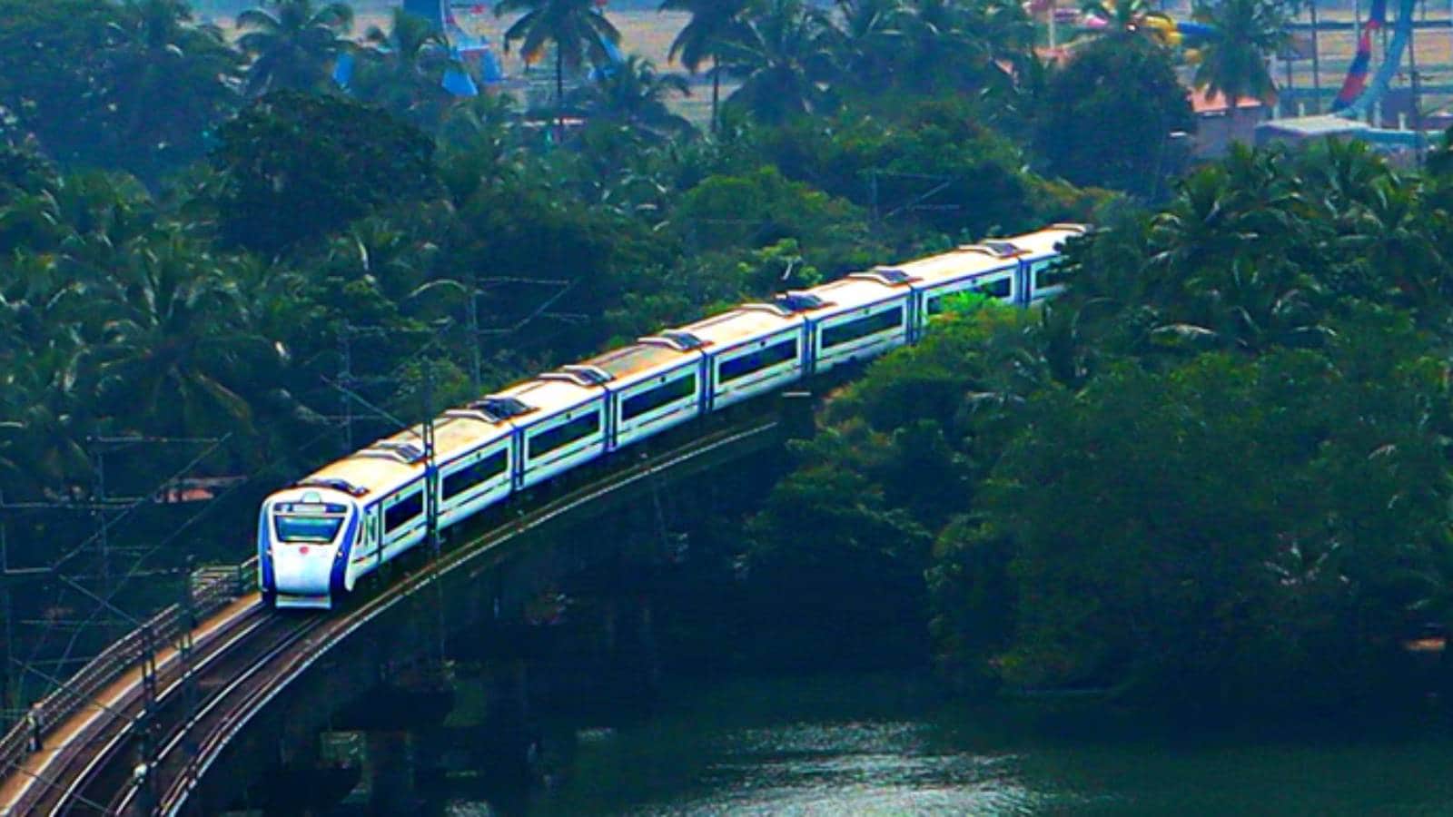 Mumbai to Margao (Mandovi Express)Running along the legendary Konkan Railway, this route offers one postcard-worthy view after another. The train crosses thousands of bridges and numerous tunnels while rolling past coconut groves, rivers, paddy fields and the lush Konkan coast before reaching Goa. It's widely regarded as one of India's finest coastal train journeys. 