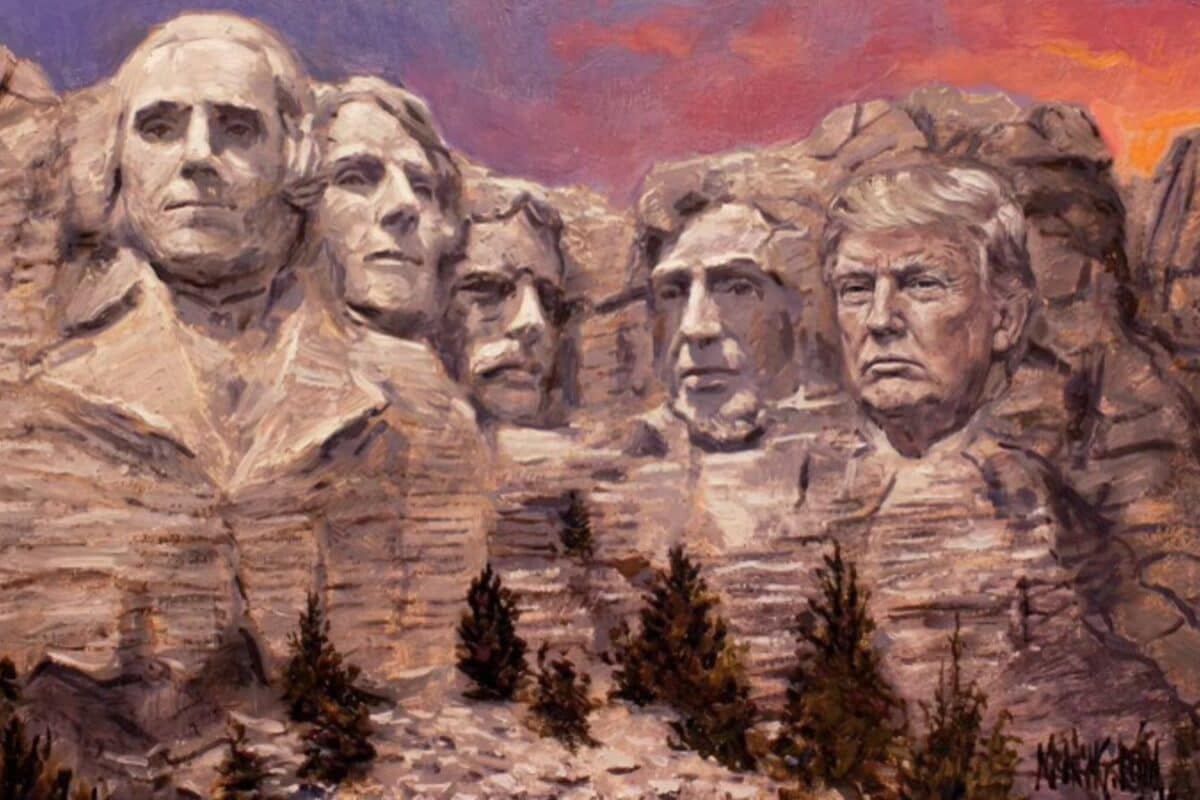 Trump Shares AI-Generated Image Of Himself On Mount Rushmore Alongside Four US Presidents