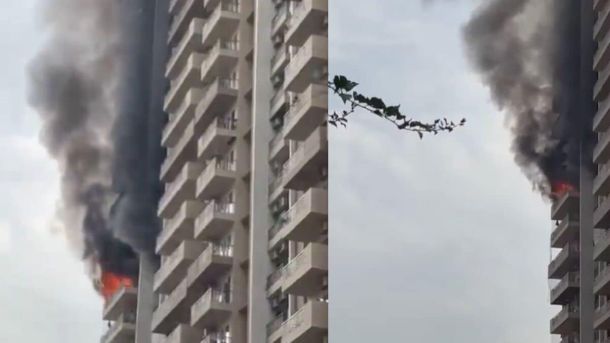 Fire Breaks Out In Flat At Noida High-Rise Society; Firefighting Underway