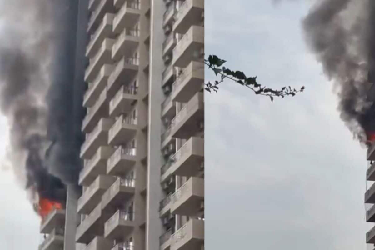 Fire Breaks Out In Flat At Noida High-Rise Society; Firefighting Underway