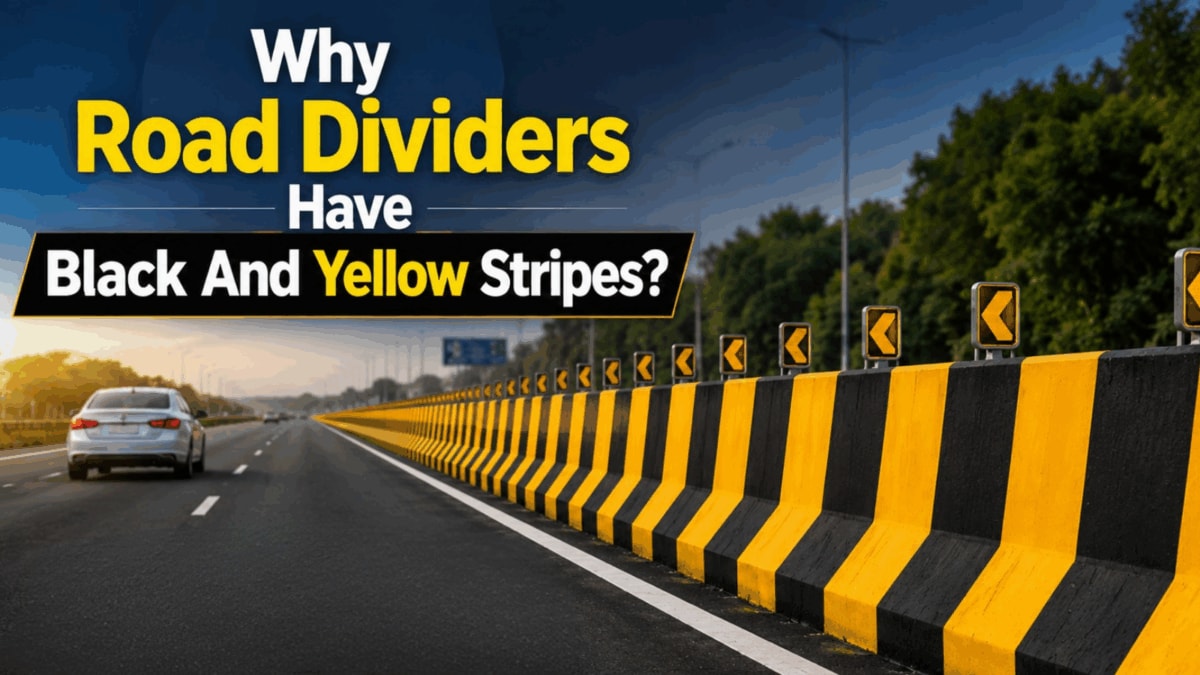 Do You Know Why Road Dividers Have Black And Yellow Stripes? Here's The ...