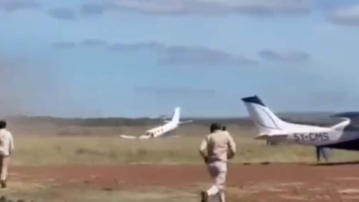 Caught On Cam: Tourist Plane Makes Crash Landing In Kenya's Maasai Mara Moments After Takeoff