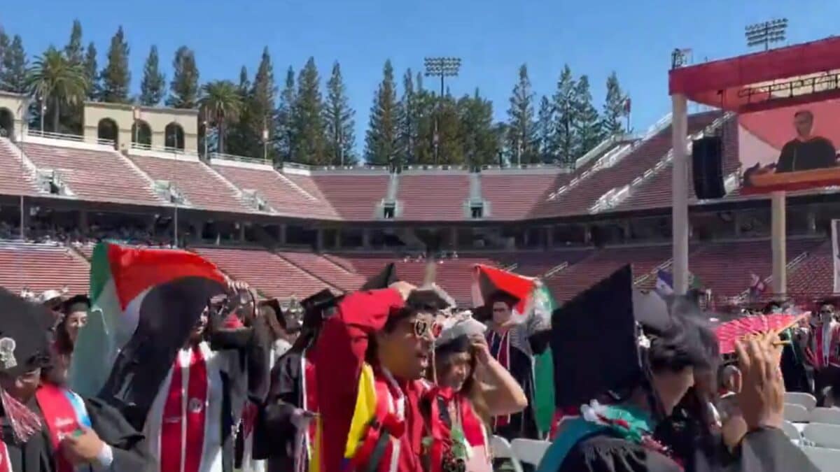 'Free Palestine': Stanford Students Stage Walkout As Google CEO Sundar Pichai Begins Speech | Video