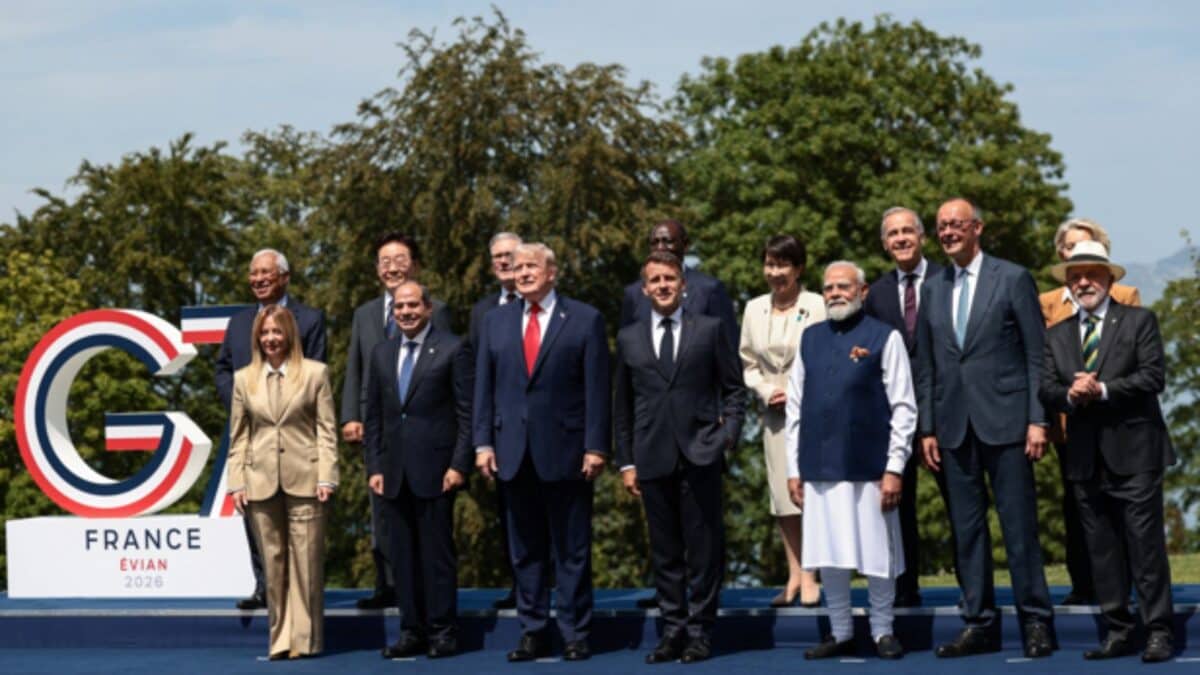 The World's Most Powerful Photo-Op? Trump, Modi And Macron Gather In France