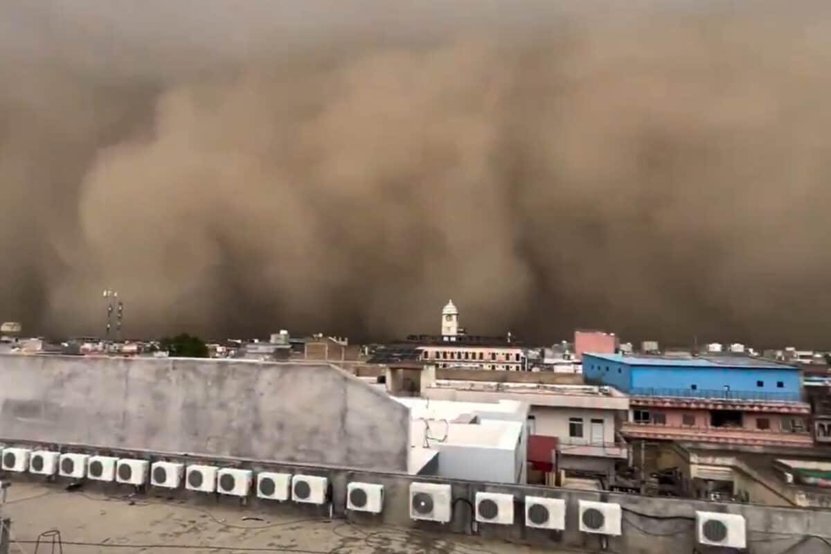 Churu Disappears Behind Giant Wall Of Dust As Massive Storm Hits Rajasthan | Watch