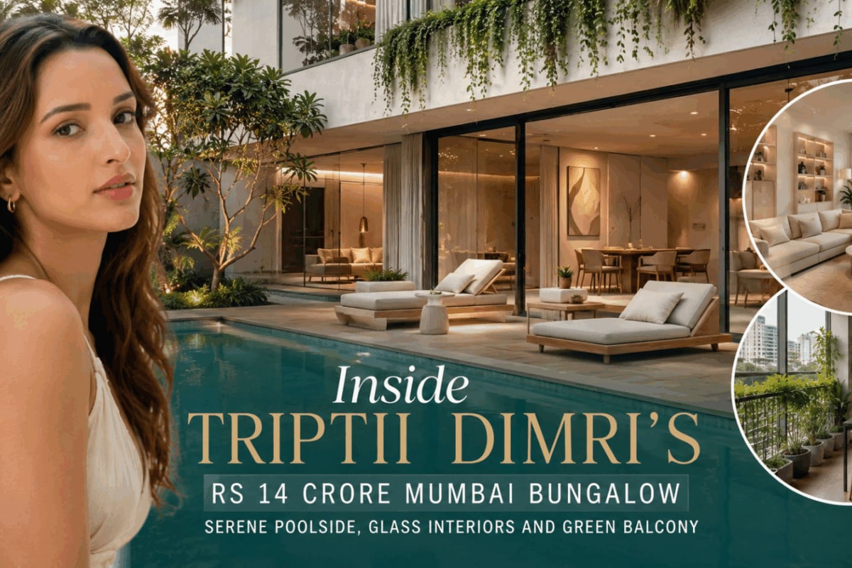 Triptii Dimri’s ₹14 Crore Bandra Home: A Minimalist Retreat With Glass Walls And Poolside Views