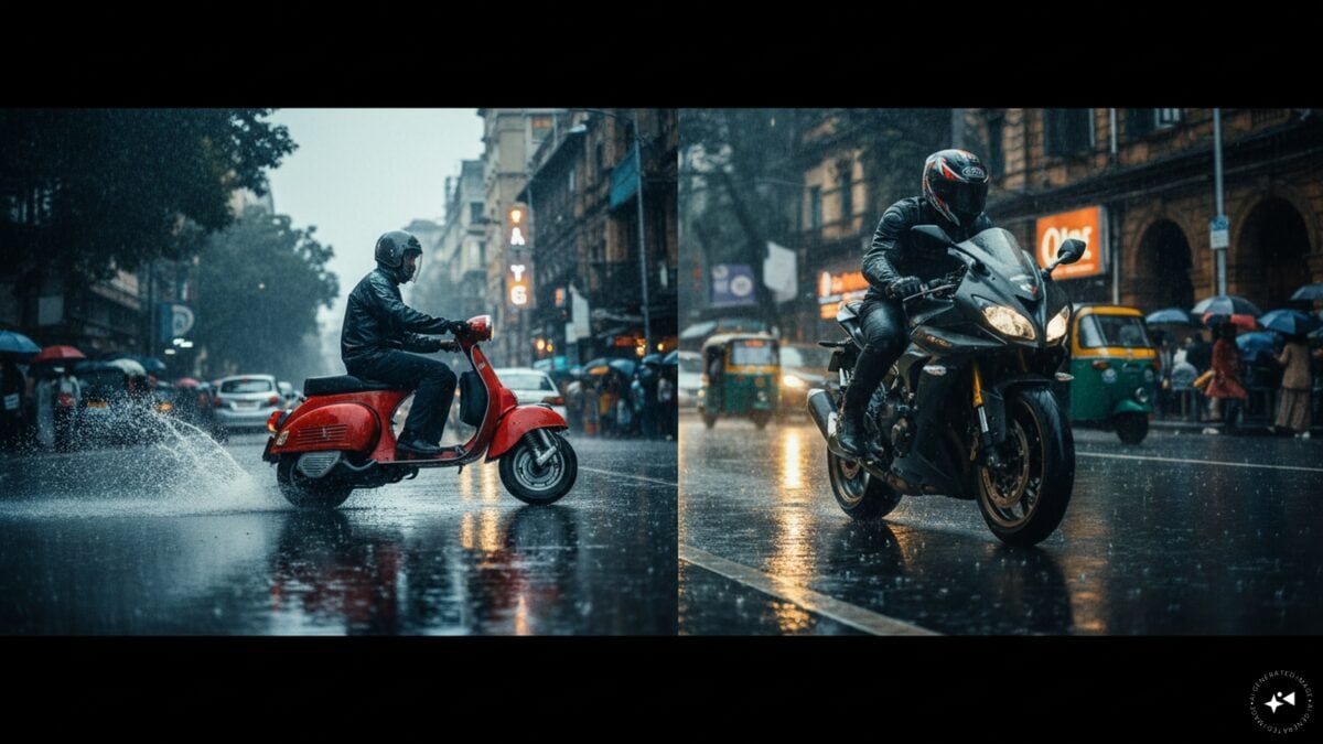 Why Scooters Slip More Than Bikes During The Monsoon, And How To Stay Safe