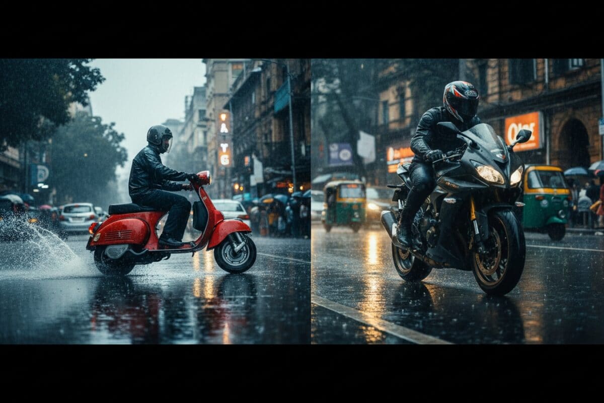 Why Scooters Slip More Than Bikes During The Monsoon, And How To Stay Safe