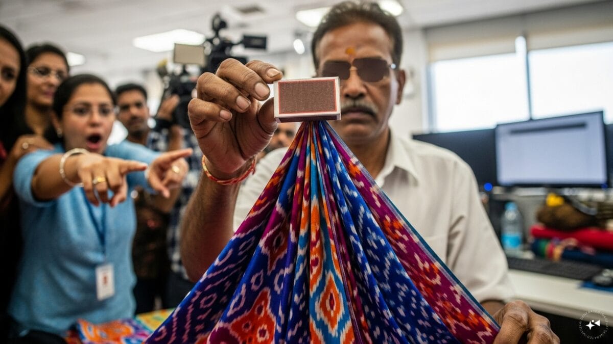 This 5.5-Metre Silk Saree Fits Inside A Matchbox. It Weighs Just 200 Grams And Was Woven By Hand