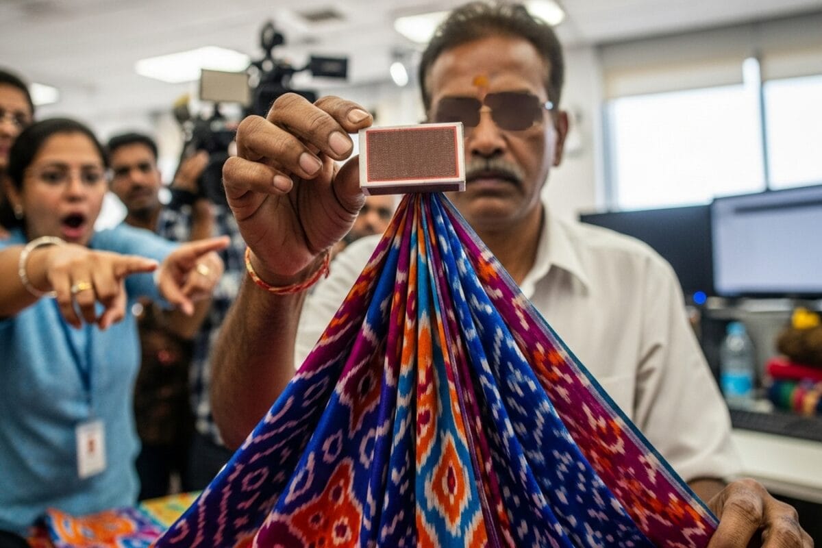 This 5.5-Metre Silk Saree Fits Inside A Matchbox. It Weighs Just 200 Grams And Was Woven By Hand