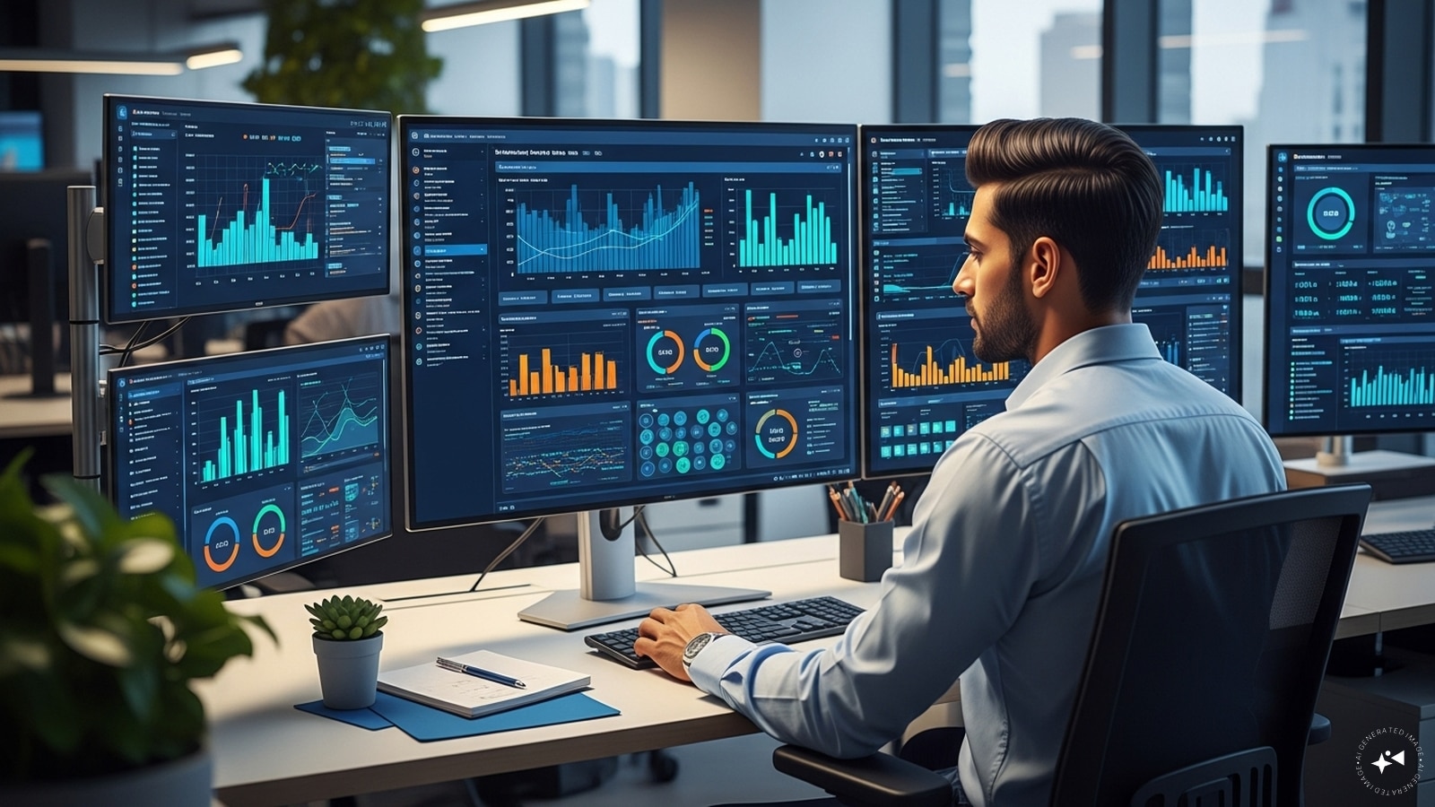 AI-powered analytics tools can help uncover trends, patterns and business insights faster than traditional methods. (AI photo)