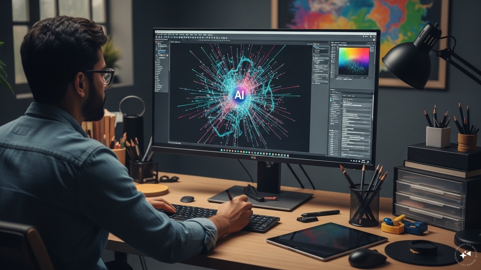Creating visuals through AI tools is becoming useful in marketing, design and digital media. (AI photo)