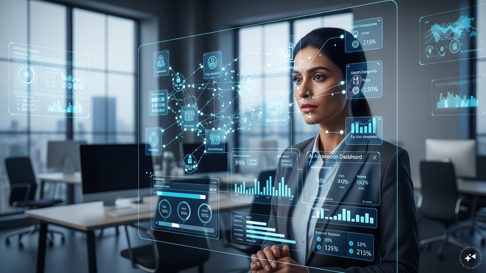 Automating repetitive workflows can save time and improve efficiency across departments. (AI photo)