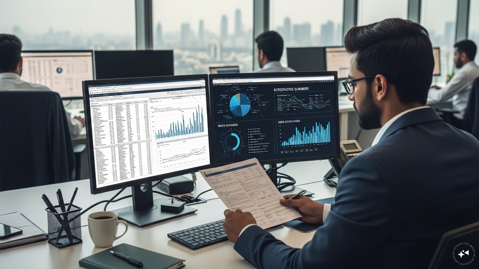 Professionals who can use AI to gather insights, summarize reports and analyze information quickly have a productivity advantage. (AI photo)