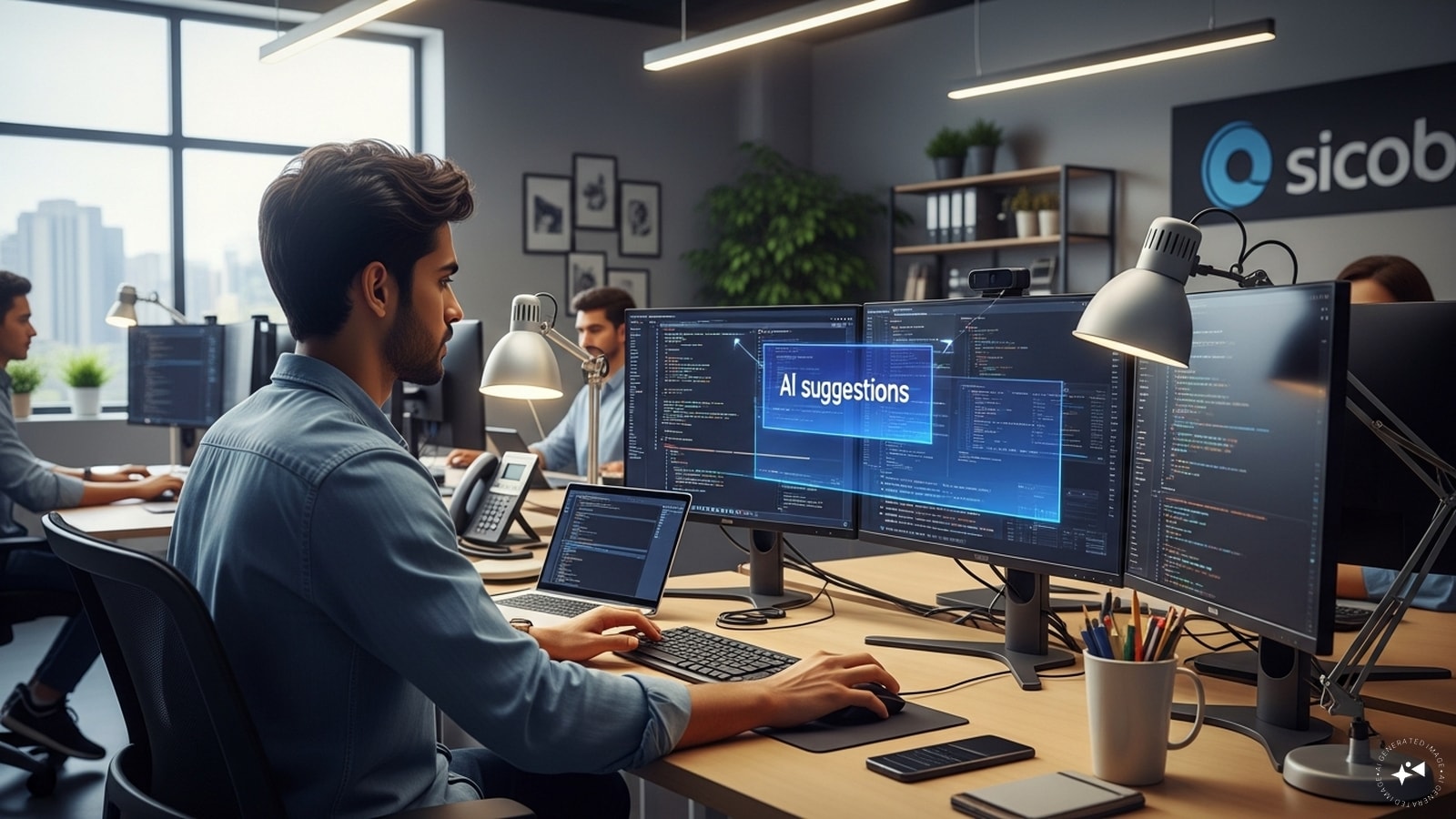 Software developers increasingly use AI coding assistants to write, review and optimize code. (AI photo)