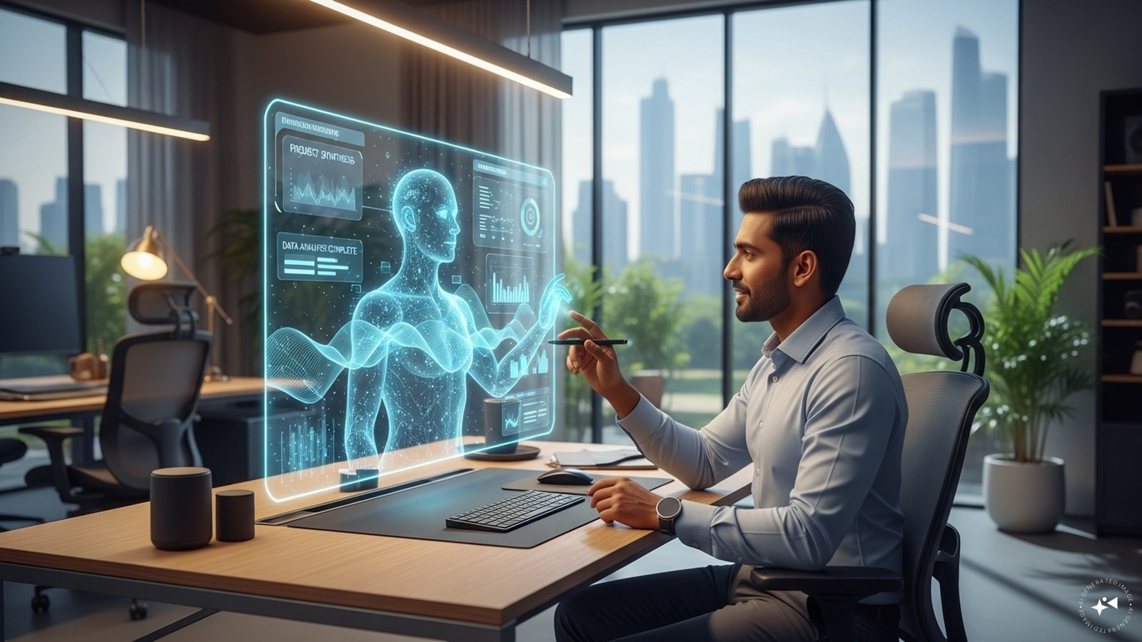The ability to combine human judgment with AI capabilities may become one of the most valuable workplace skills. (AI photo)