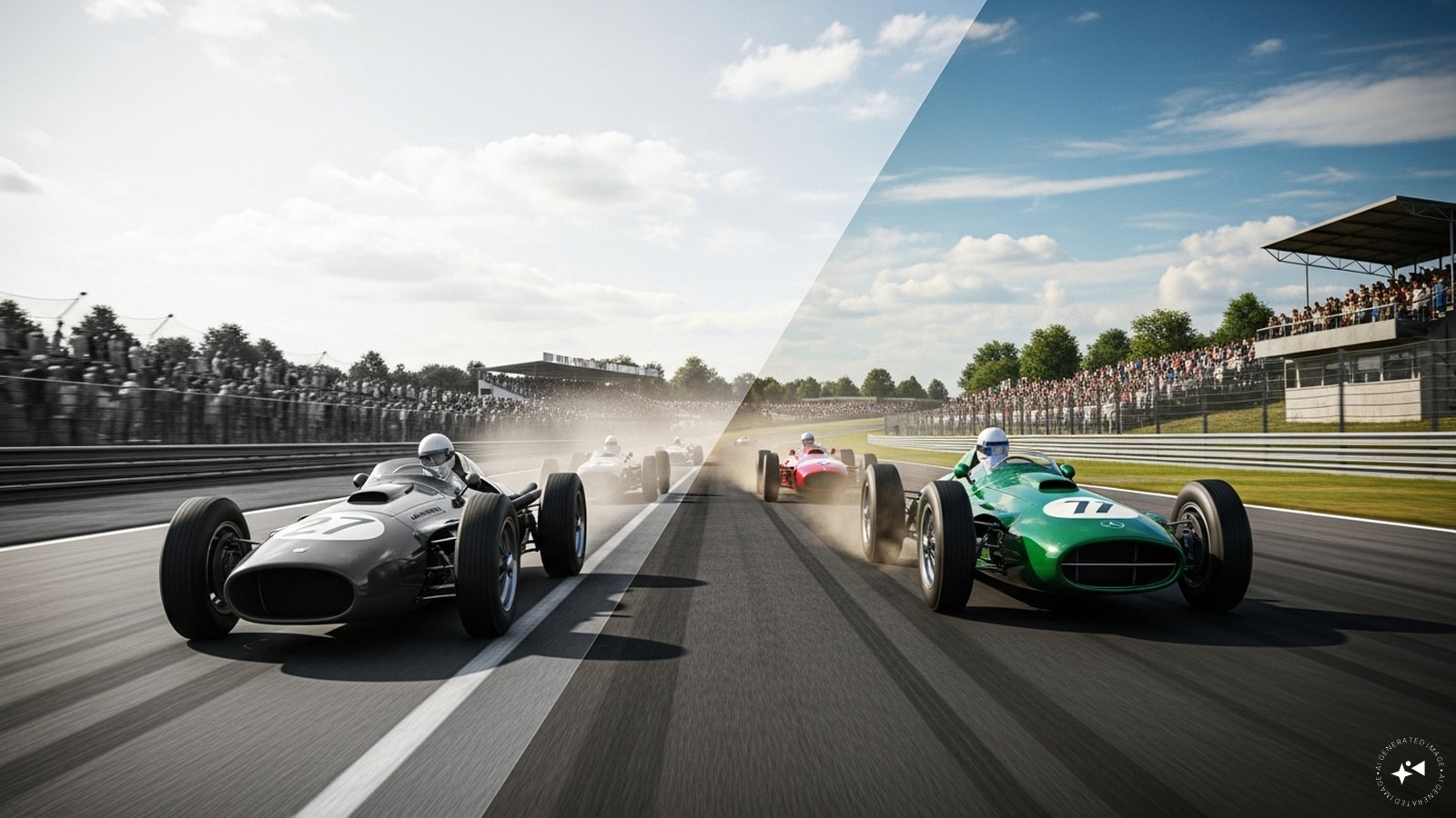 In 1950, Formula One officially began, standardizing global Grand Prix racing into a structured championship. (AI photo)