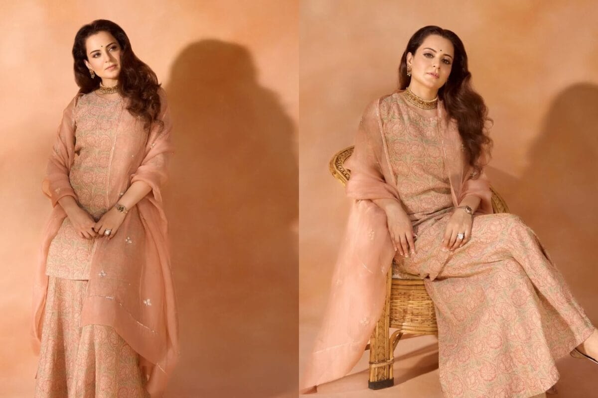 Kangana Ranaut’s Breezy Peach-Pink Kurta Set Is Perfect For Hot Summer Mornings