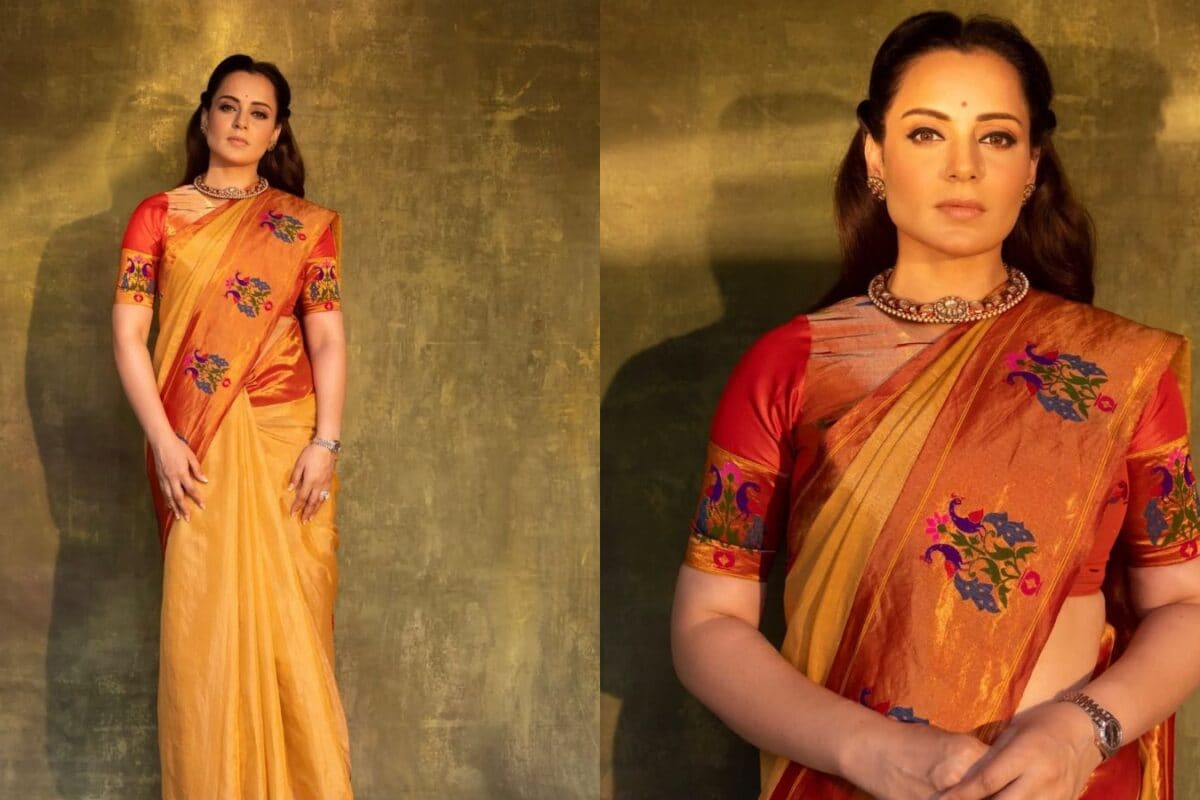 All Eyes Were On Kangana Ranaut’s Heritage Paithani Saree At Delhi Screening Of Bharat Bhagya Vidhata