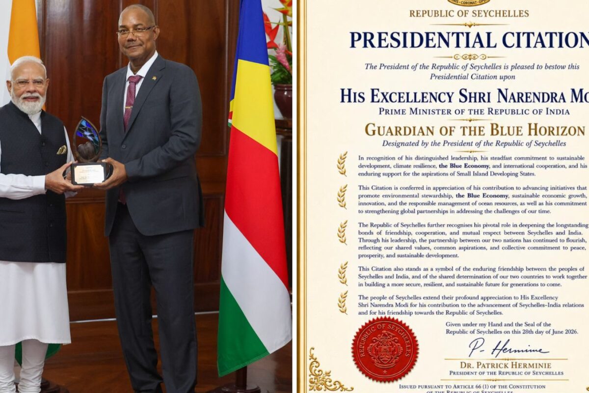 Seychelles Honours PM Modi’s Green Vision: Why ‘Guardian Of The Blue Horizon’ Title Is Special