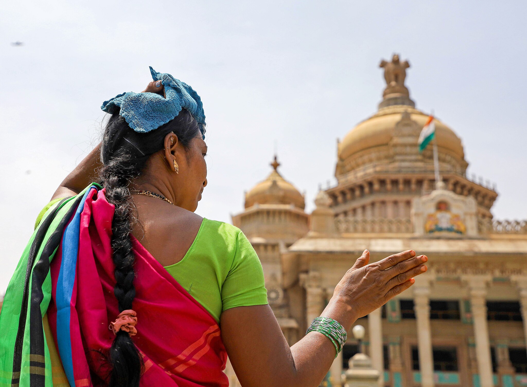 Indian city skyline under intense summer sun, representing rising urban heat risk identified in University of Oxford study