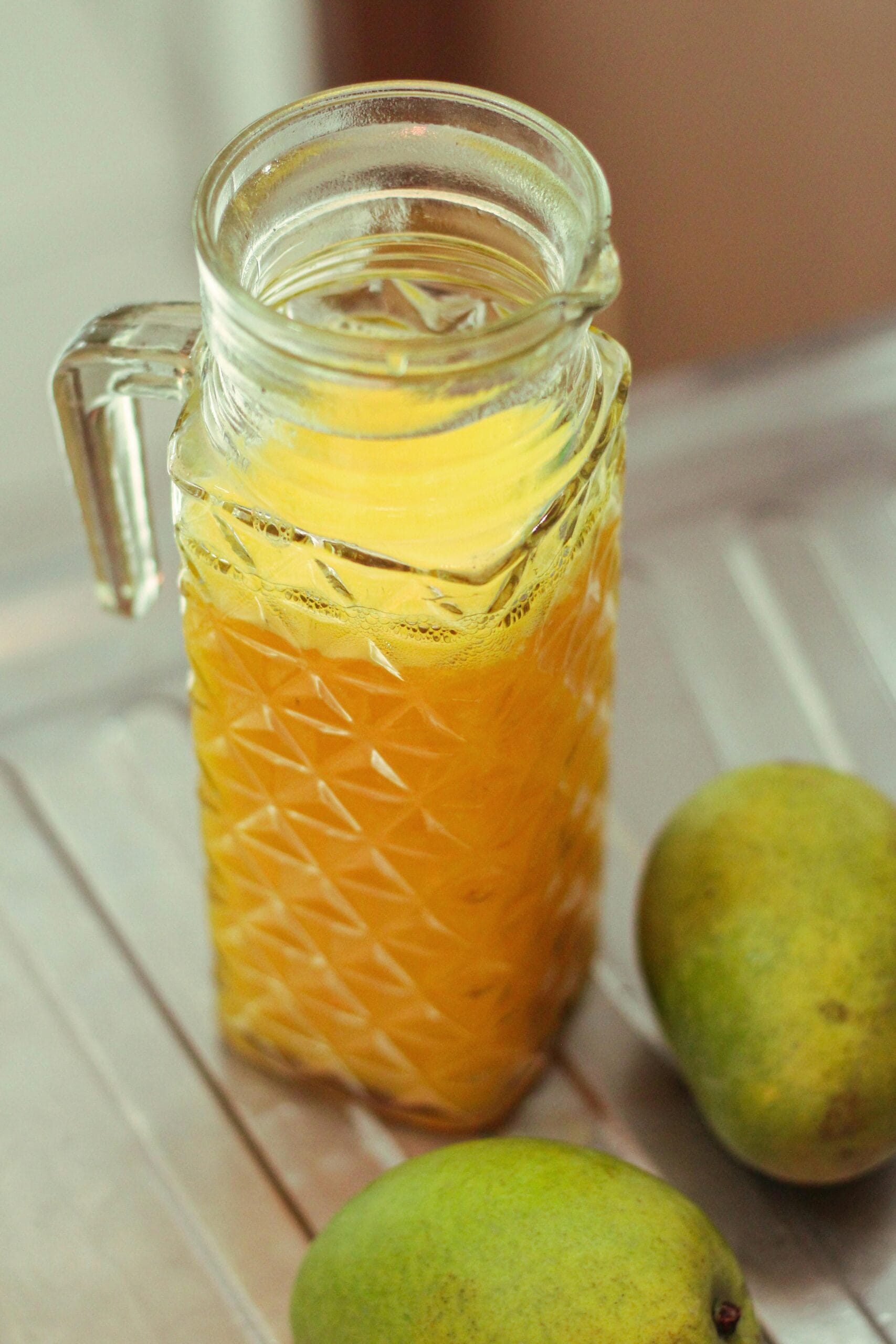  For the milkshake, choose sweet ripe mangoes. If the mangoes are sweet naturally, you can use less added sugar. 