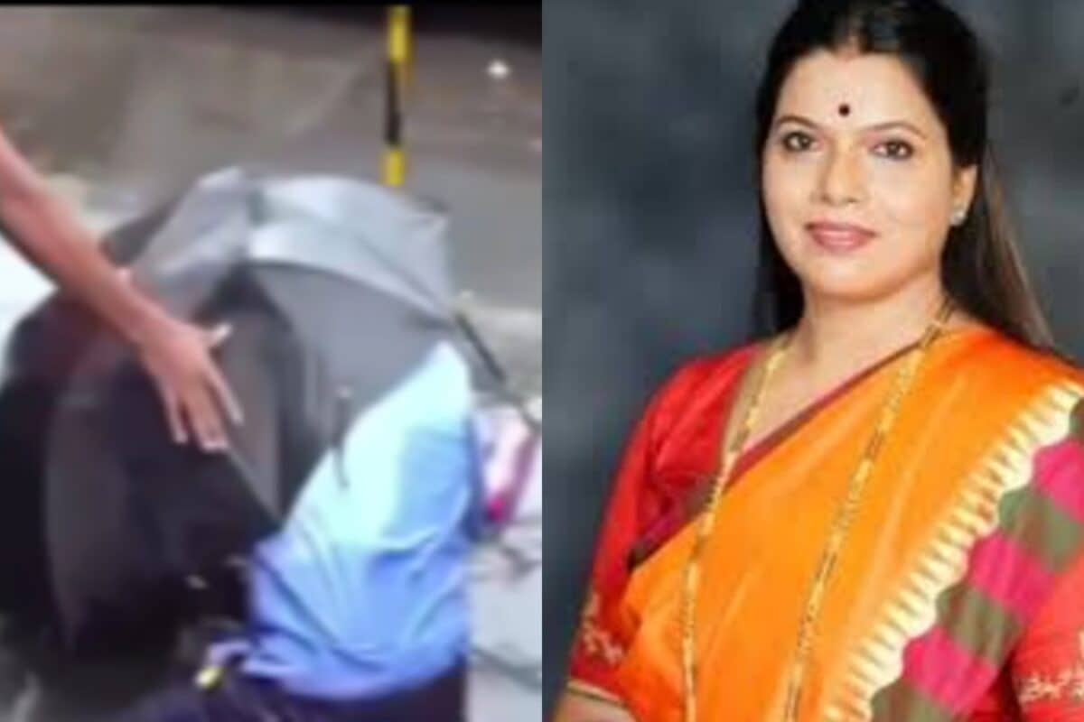 Man Falls Into Manhole In Front Of Mumbai Mayor Ritu Tawde Amid Heavy Rain, Waterlogging | Video