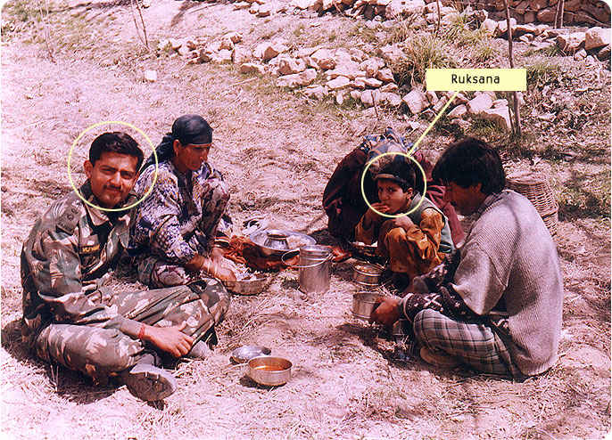 During anti-insurgency operations in Kashmir, Vijyant met 6-year-old Ruksana in Kupwara. She had stopped speaking after witnessing militants murder her father in front of her eyes.Every evening, Capt Vijyant and Sepoy Jagmal Singh would quietly visit her with sweets and toffees. Slowly, with affection and patience, he helped the frightened little girl smile again… and eventually speak. For Ruksana, the young Army officer became her safest place in a broken world. Credit: captainvijyantthapar.com 