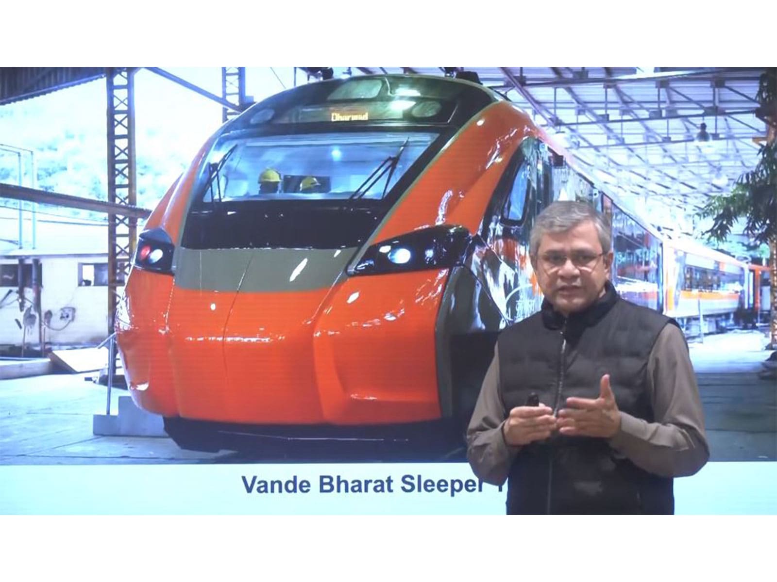 Representative image of a Vande Bharat Sleeper train service and proposed future routes like Mumbai Bengaluru across India.