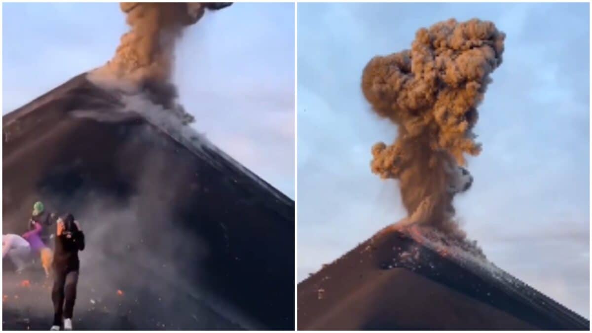 Hikers Scramble For Cover As Guatemala Volcano Blasts Lava And Debris Flying | Watch