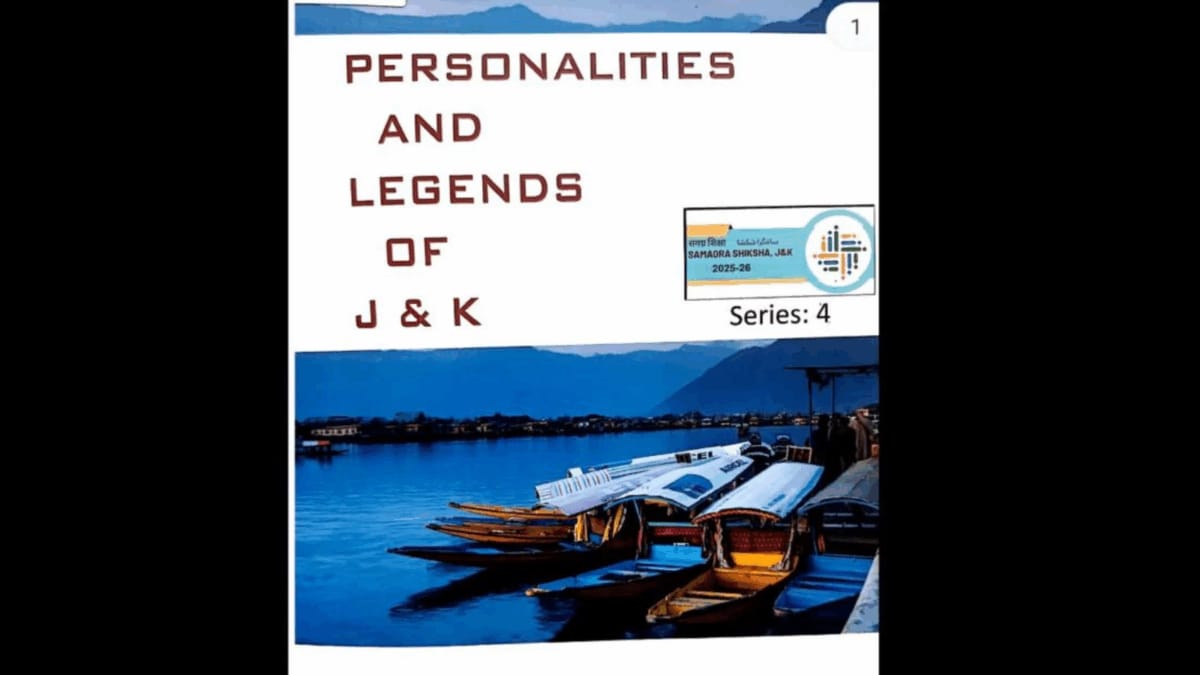 Book Published Under Samagra Shiksha Scheme In J&K Faces Scrutiny Over 'Pakistani Narrative'
