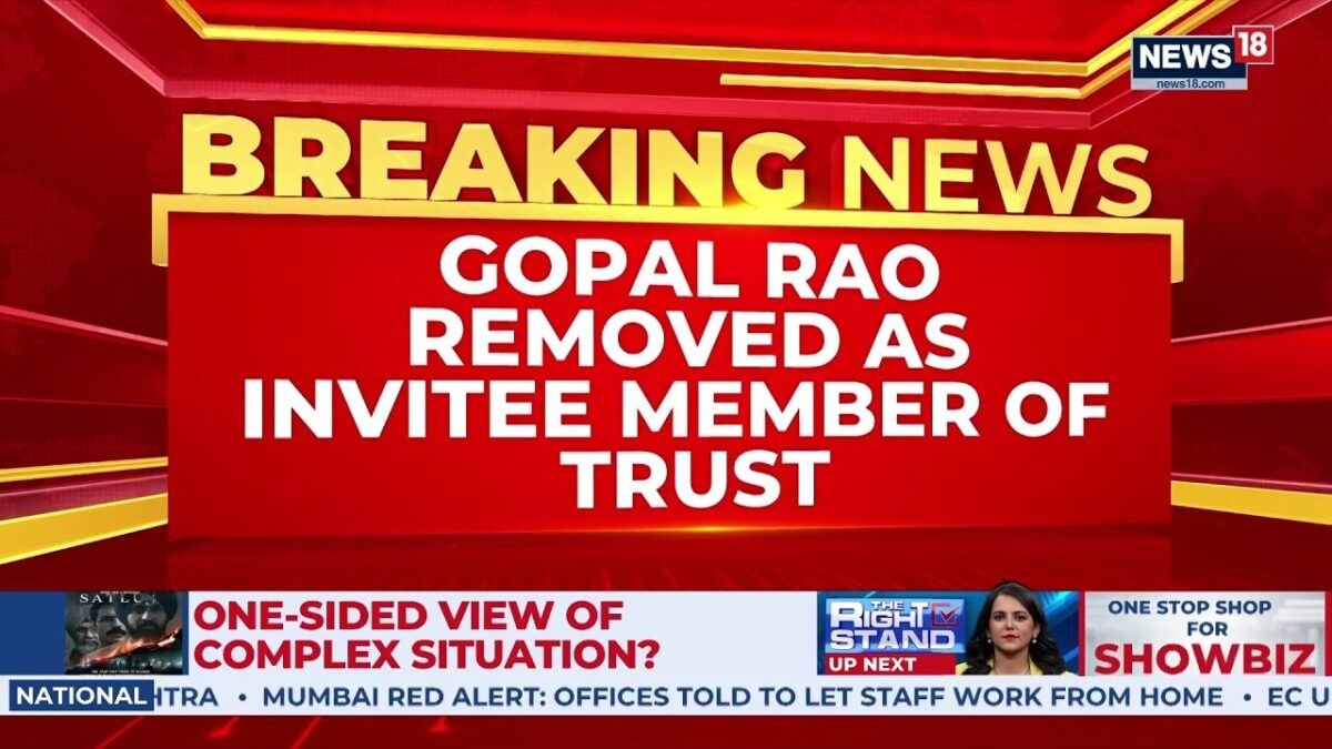 Gopal Rao Removed From The Position Of Invitee Member Of Rem Temple Trust | BREAKING NEWS