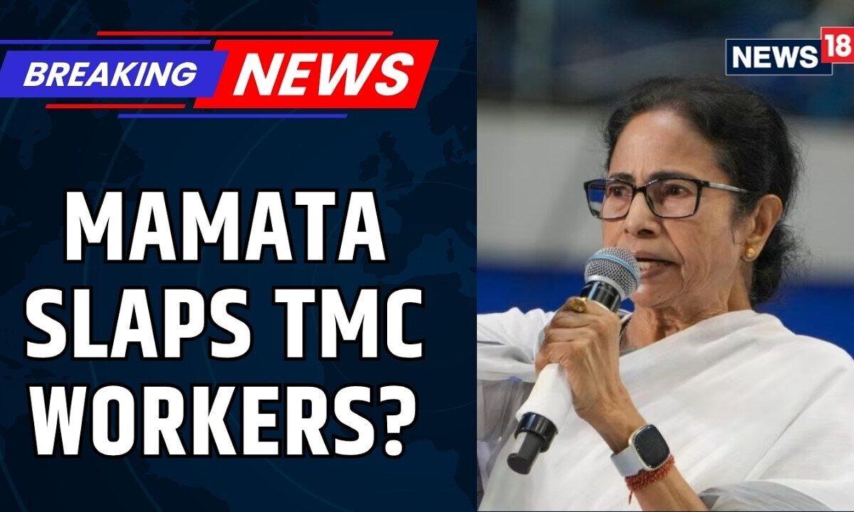 Mamata Banerjee Slaps Party Workers While Managing Crowd | Viral Video Sparks | TMC | News18