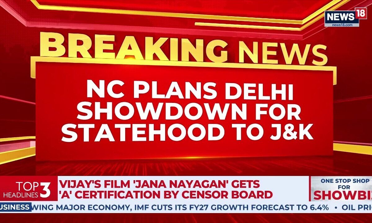 National Conference Protest In Delhi | Farooq Abdullah Demands J&K Statehood | News18
