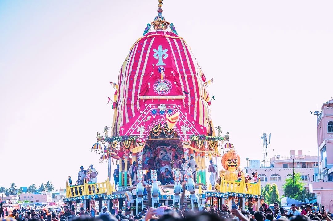 Throughout the celebrations, temples echo with devotional songs, cymbals, drums and chants of "Jai Jagannath." Many devotees dance alongside the chariots, adding to the festive spirit. Throughout the celebrations, temples echo with devotional songs, cymbals, drums and chants of "Jai Jagannath." Many devotees dance alongside the chariots, adding to the festive spirit.