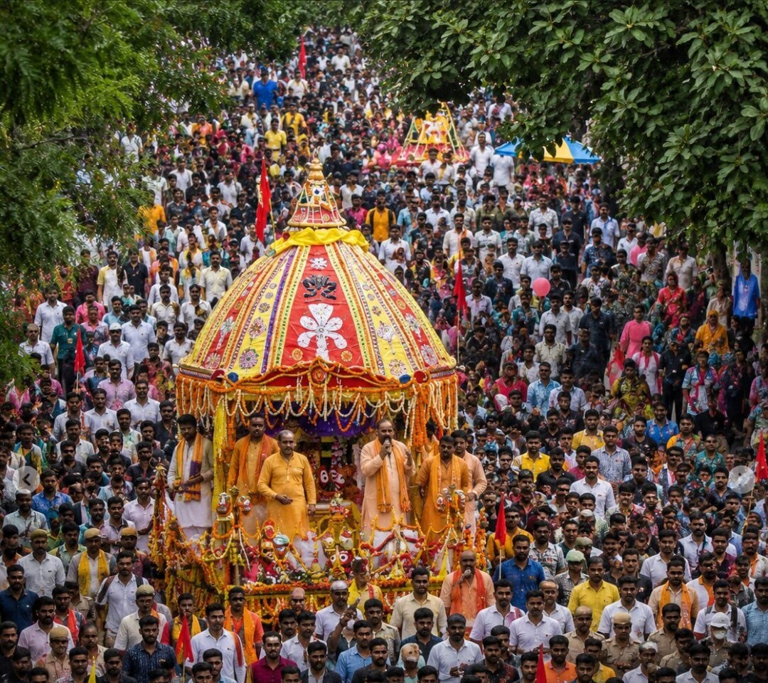 Traditional Rath Yatra at Hauz Khas Jagannath TempleThe historic Shri Jagannath Temple, Hauz Khas is another major centre of Rath Yatra celebrations in Delhi. Built by the city's Odia community, the temple is known for its annual chariot procession that attracts thousands of devotees from across the NCR. The festivities include special pujas, devotional music, cultural programmes and the distribution of prasad. Traditional Rath Yatra at Hauz Khas Jagannath TempleThe historic Shri Jagannath Temple, Hauz Khas is another major centre of Rath Yatra celebrations in Delhi. Built by the city's Odia community, the temple is known for its annual chariot procession that attracts thousands of devotees from across the NCR. The festivities include special pujas, devotional music, cultural programmes and the distribution of prasad.