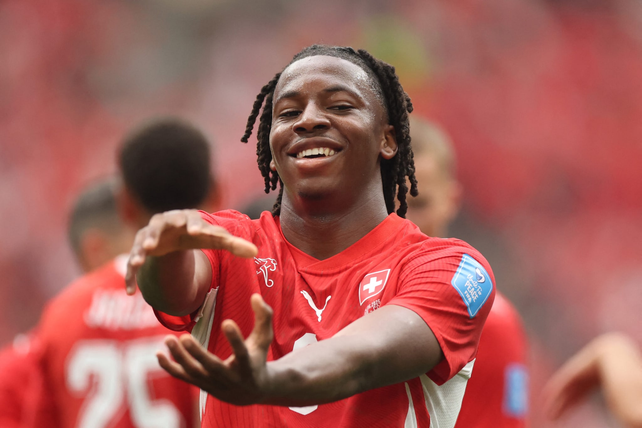 T-6. Johan Manzambi - Switzerland(3 goals, 1 assist) (AFP)