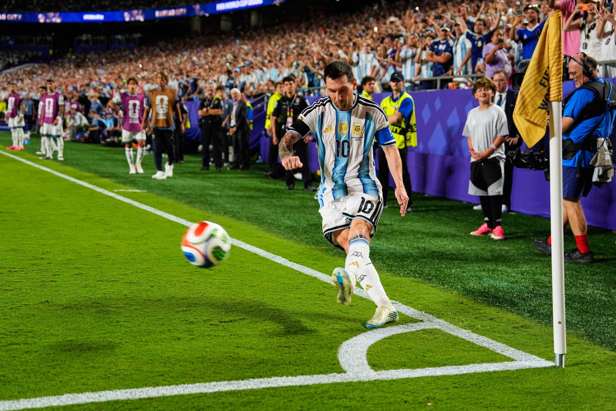At 39, Messi is still rewriting history. He has scored in nine straight World Cup appearances and six consecutive knockout matches, keeping Argentina alive while chasing his first-ever Golden Boot. (AP)