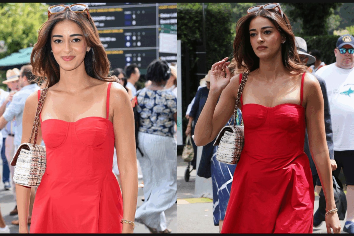 Ananya Panday Nails Summer Chic In Red Ralph Lauren Dress At Wimbledon 2026