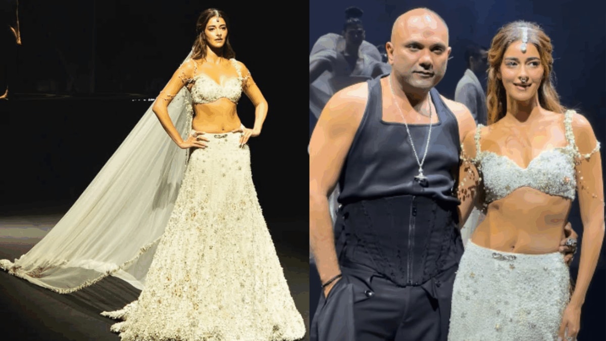 Ananya Panday Turns Showstopper Bride In A Dreamy White Lehenga For Gaurav Gupta