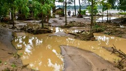 The flood situation in Assam deteriorated sharply as the death toll rose (IMAGE: PTI/FILE)