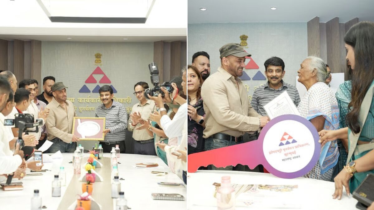 Salman Khan Visits Mumbai SRA Office, Distributes Home Keys To Slum Rehabilitation Beneficiaries